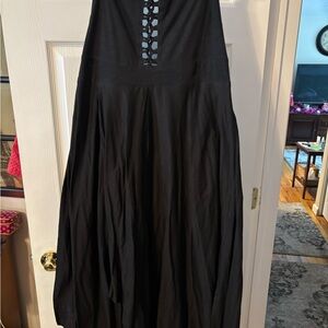 Elegant Black Halter Dress